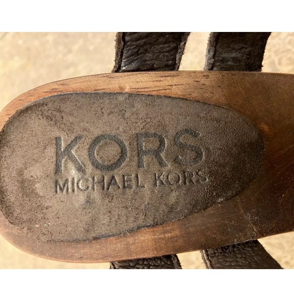 Michael Kors Mary Jane Block Heel & Leather Slingback Clogs Size 7 - Picture 6 of 6